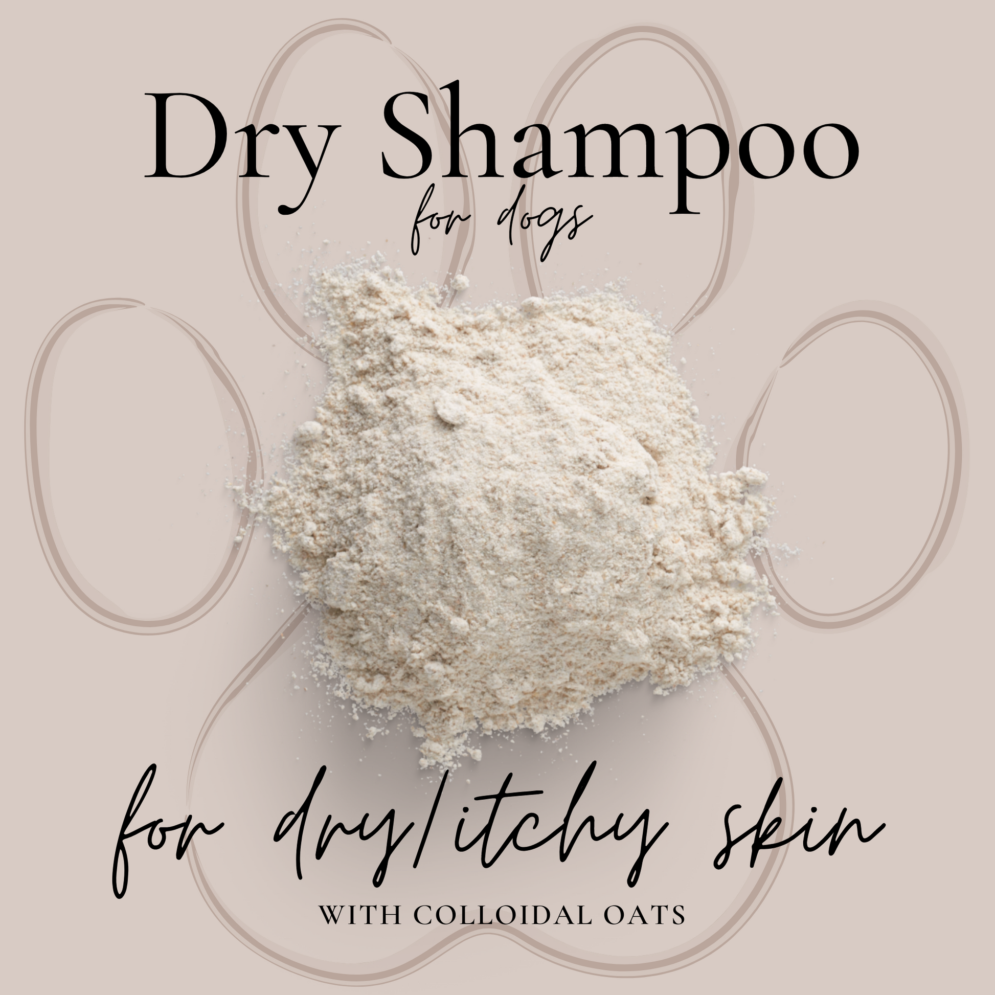 Dry shampoo powder made with colloidal oatmeal for dry itchy skin